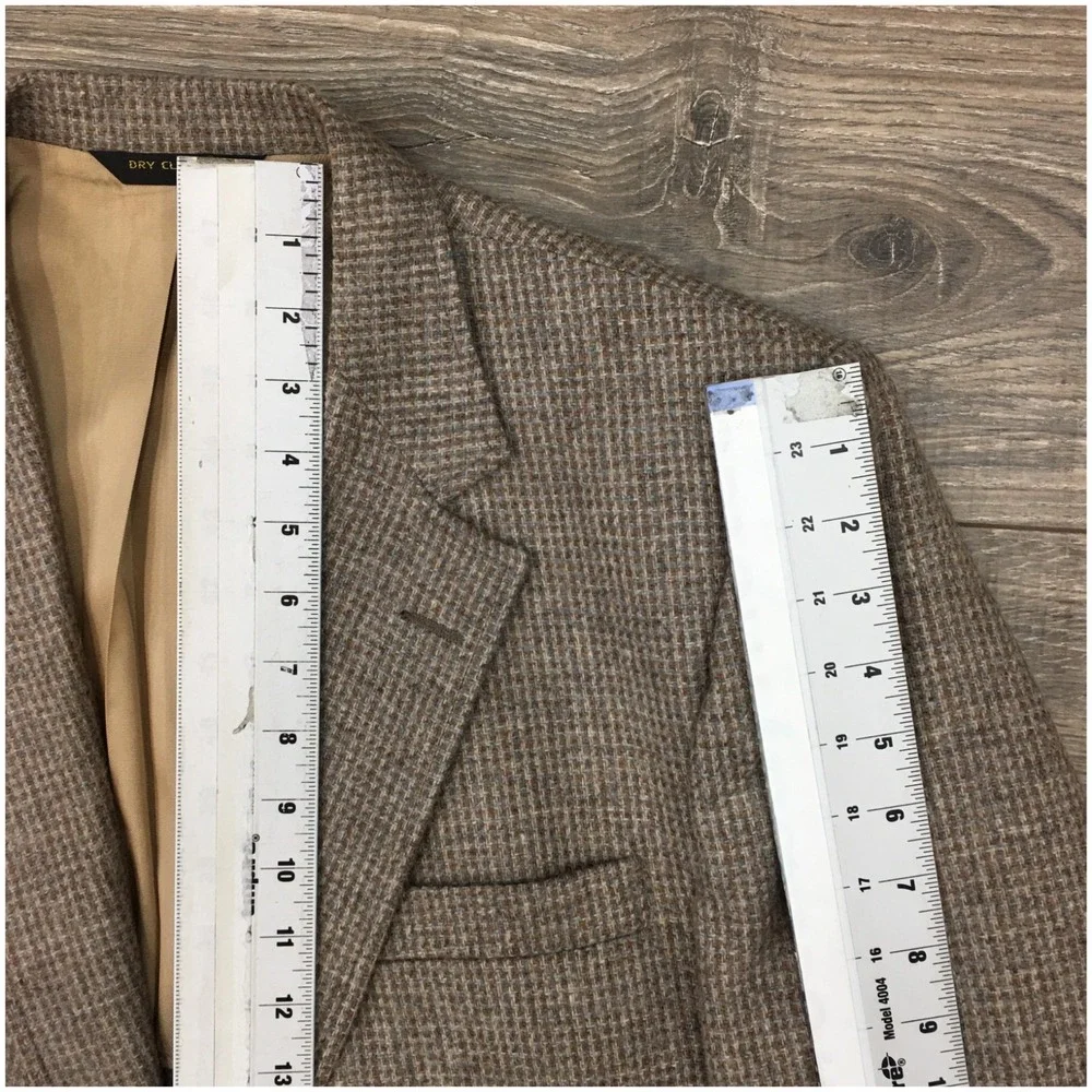 VINTAGE HAGGAR‎ Mens Tweed Wool Blazer Sport Coat Casual Jacket Size 44R Suit